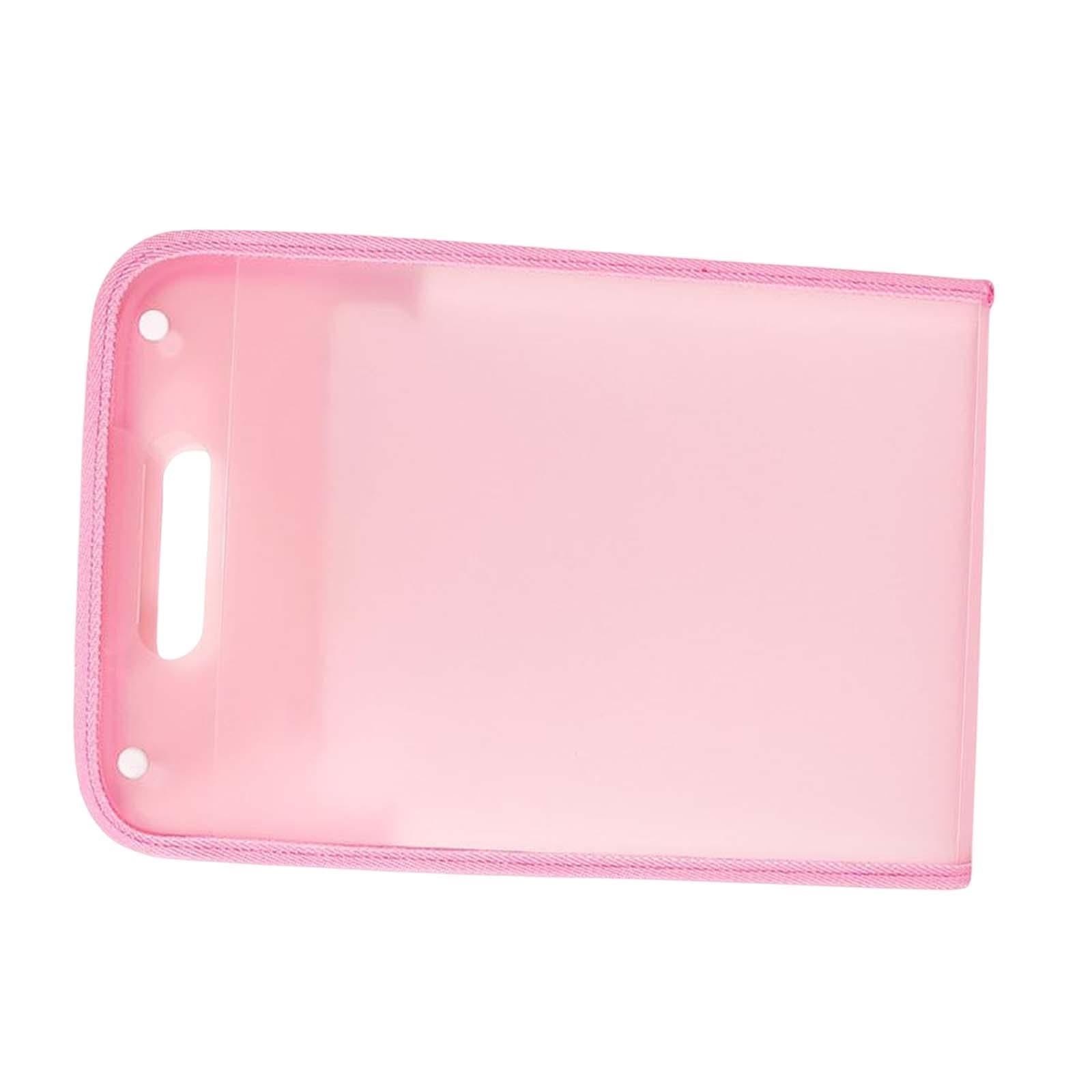 Portable File Folder Paper Storage Large Capacity Gifts Pink 13 Grids