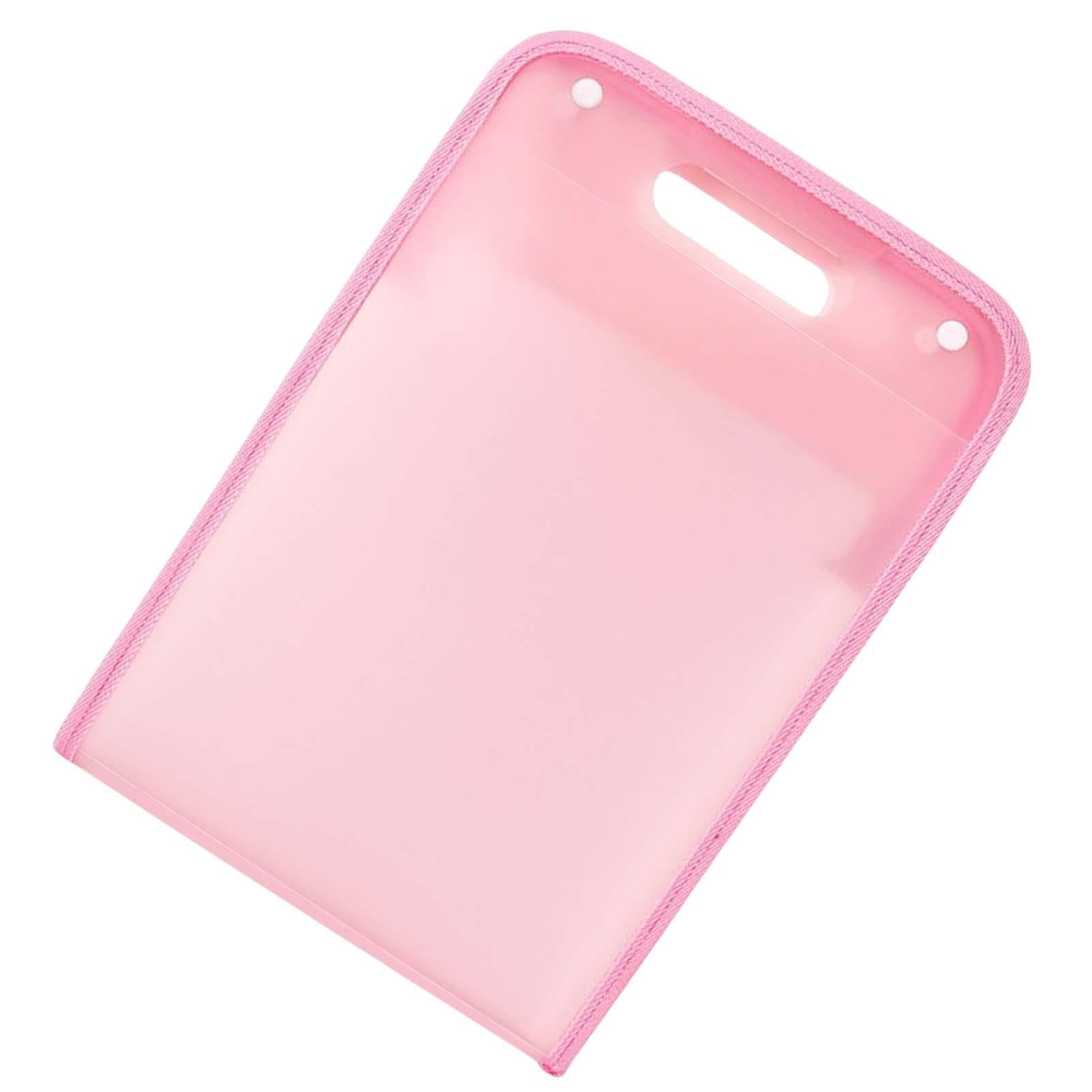 Portable File Folder Paper Storage Large Capacity Gifts Pink 13 Grids