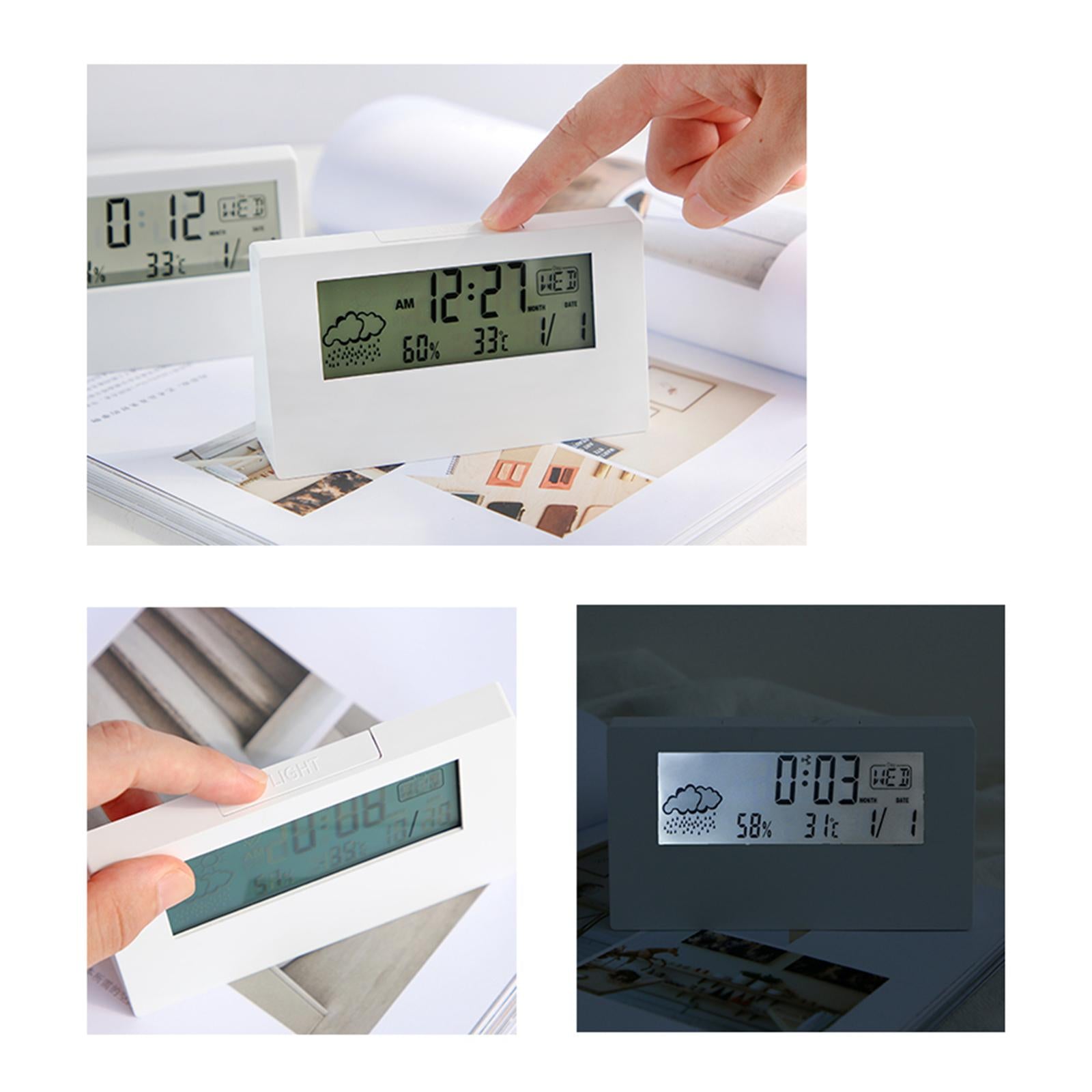 Digital Alarm Clock Compact Exquisite LED Practical for Shelf Indoor Desktop White with light