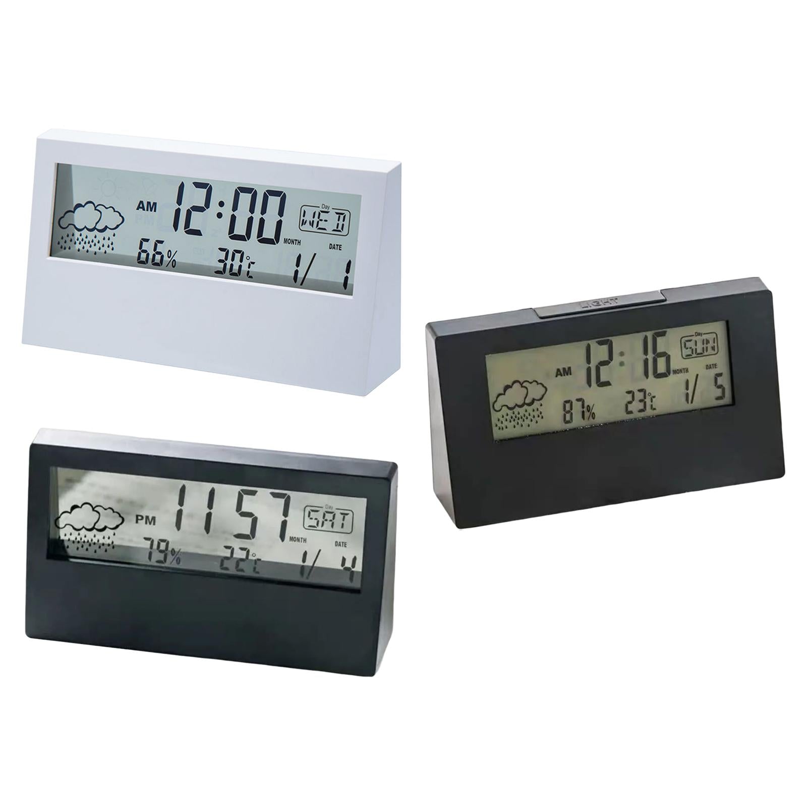 Digital Alarm Clock Compact Exquisite LED Practical for Shelf Indoor Desktop White with light