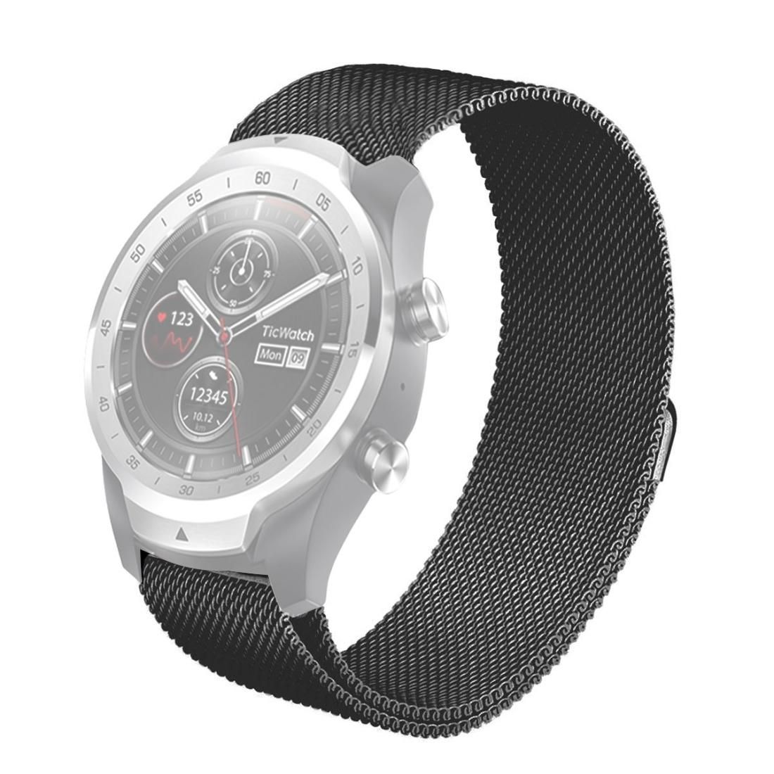 22mm For Huawei Watch GT2e GT2 46mm Milanese metal strap (Black)