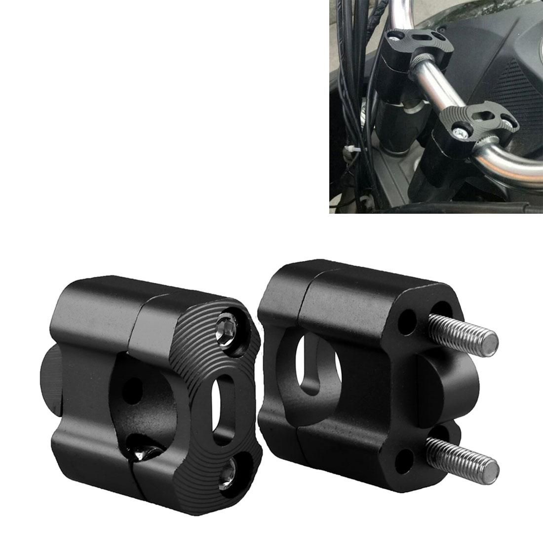 MB-MH007 Motorcycle Modification Accessories Universal Single Hole Handlebar Pressure Code Fixed Bracket, 57.3 x 32.5mm, Hole Diameter: 28mm (Black)