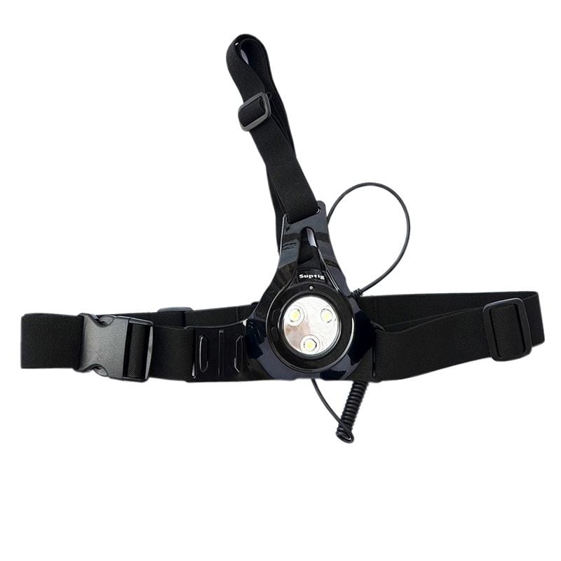 2.8W 5500-6000K 300LM Outdoor Sports Running Hiking Riding Travelling Chest Belt LED Light Potography Light with Back Flash, High Brightness & Low Brightness & SOS Modes (White Light)