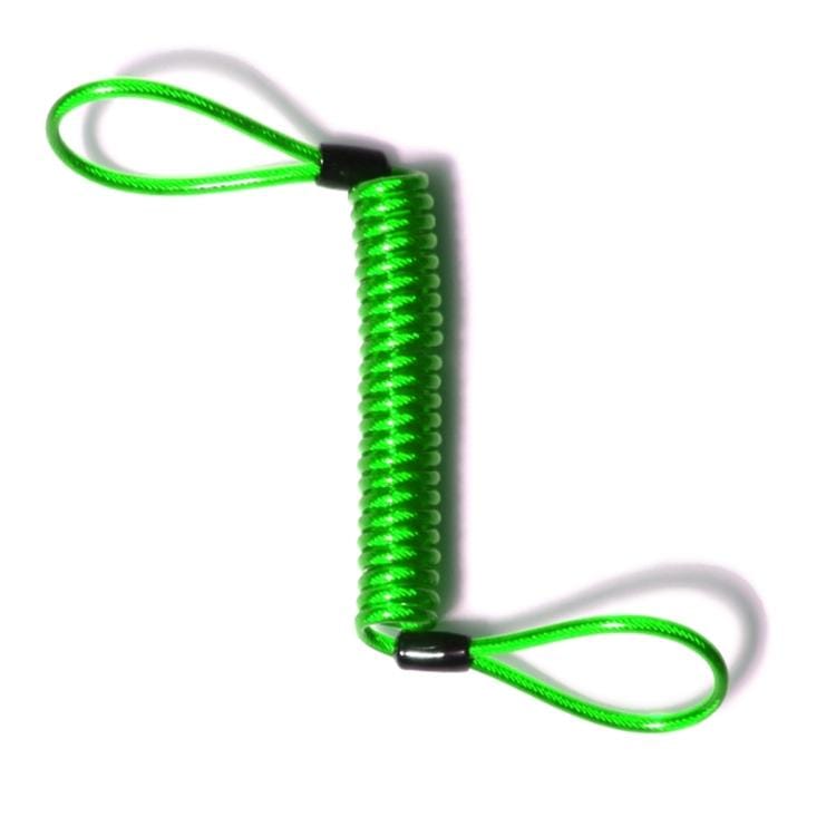 Alarm Disc Lock Security Anti Thief Motorbike Wheel Disc Brake Spring Cable (Green)
