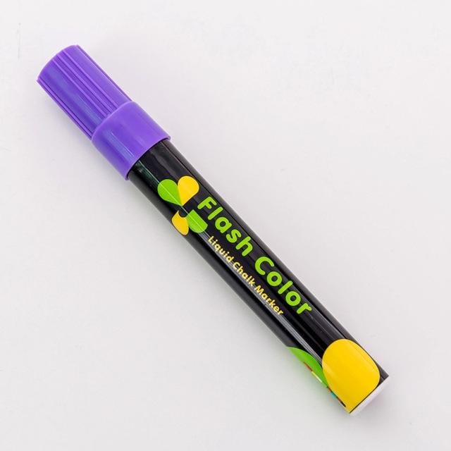 2 PCS Cute Candy Highlighter Fluorescent Liquid Chalk Marker Neon Pen LED Writing Board For Painting Graffiti Office Supply (Purple)