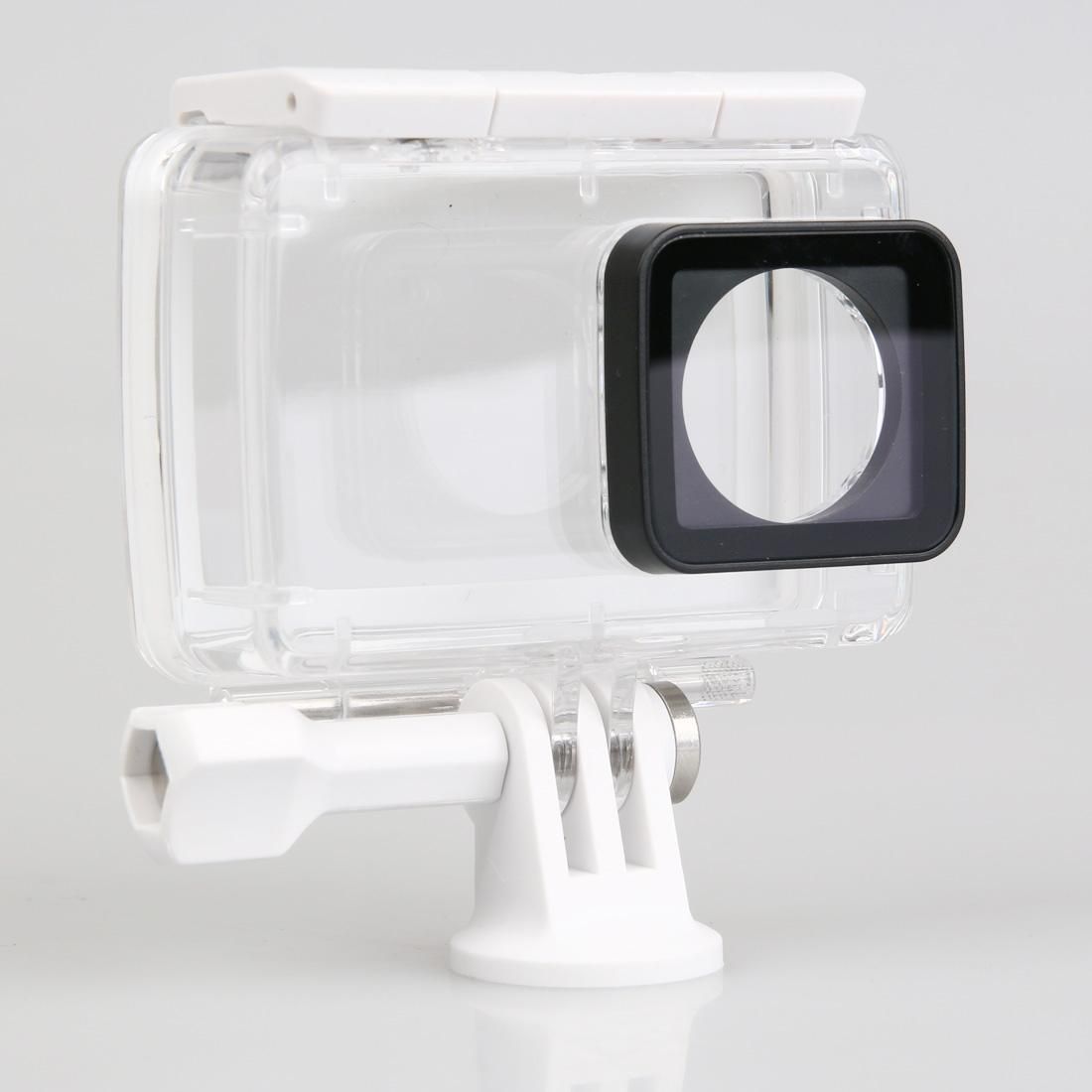 IP68 Waterproof Housing Protective Case with Buckle Basic Mount for Xiaomi Xiaoyi II 4K, Waterproof Depth: 40m (White)