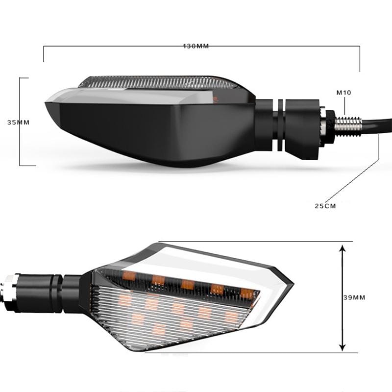 2 PCS DC 12V Motorcycle Daytime Turn Running Light (Red Light)
