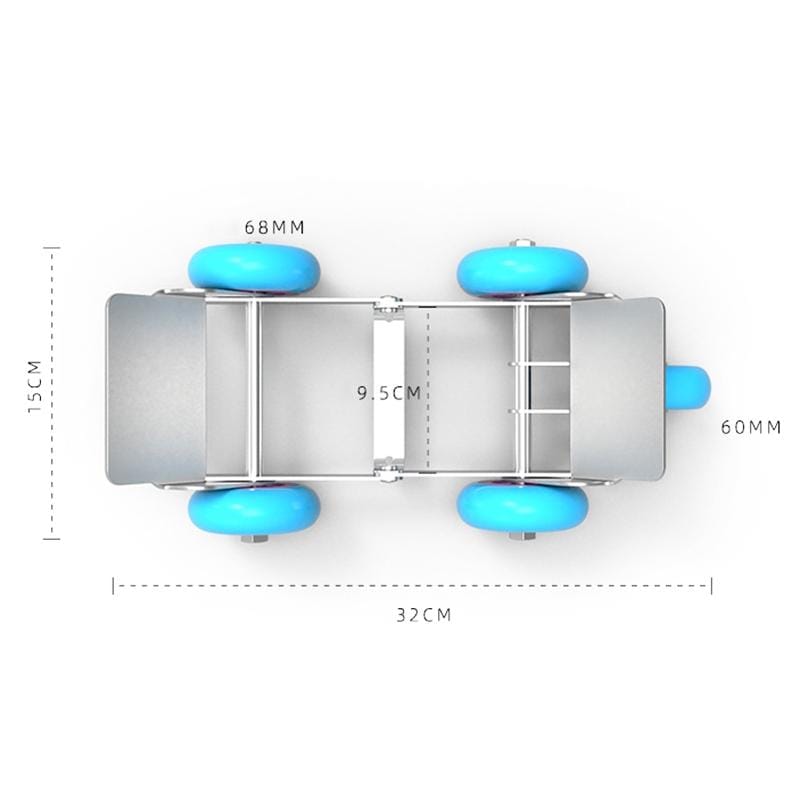 Motorcycle / Ebike Flat Tire Wheel Puller Booster Trailer Electric Emergency Help Self-rescue Traile with 5 Wheels Random Color Delivery
