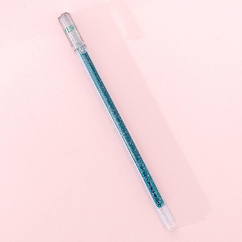 3 PCS Simple Flash Color Student Writing Neutral 0.5mm Hand Account Marker (Green)