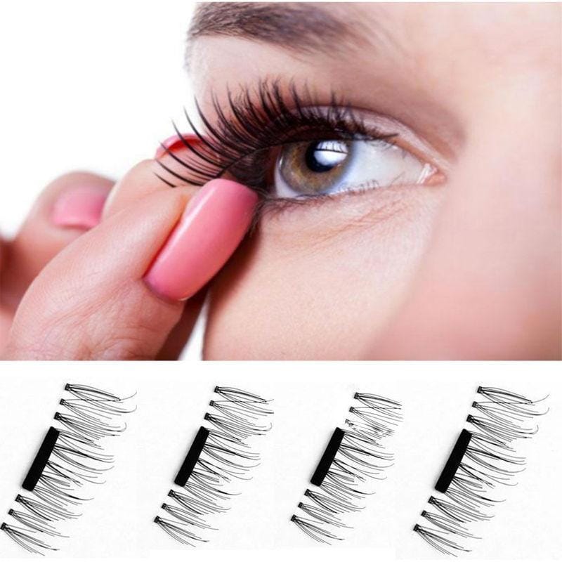 4 PCS 3D Magnetic False Eyelashes Eye Beauty Makeup Accessories Eye Lashes Extension Tools, Eyelash Length 1.5mm-2.1cm (Style3)