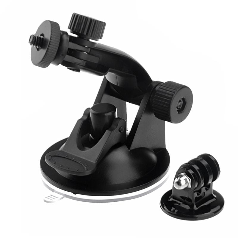 Suction Cup Mount + Tripod Adapter for GoPro  NEW HERO /HERO6   /5 /5 Session /4 Session /4 /3+ /3 /2 /1, Xiaoyi and Other Action Cameras (Black)