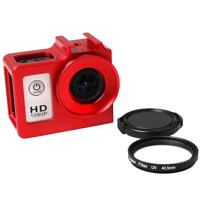 SG169  Universal Aluminum Alloy Protective Case with 40.5mm UV Filter & Lens Protective Cap for SJCAM SJ4000 & SJ4000 Wifi & SJ4000+ Wifi & SJ6000 & SJ7000 Sport Action Camera (Red)