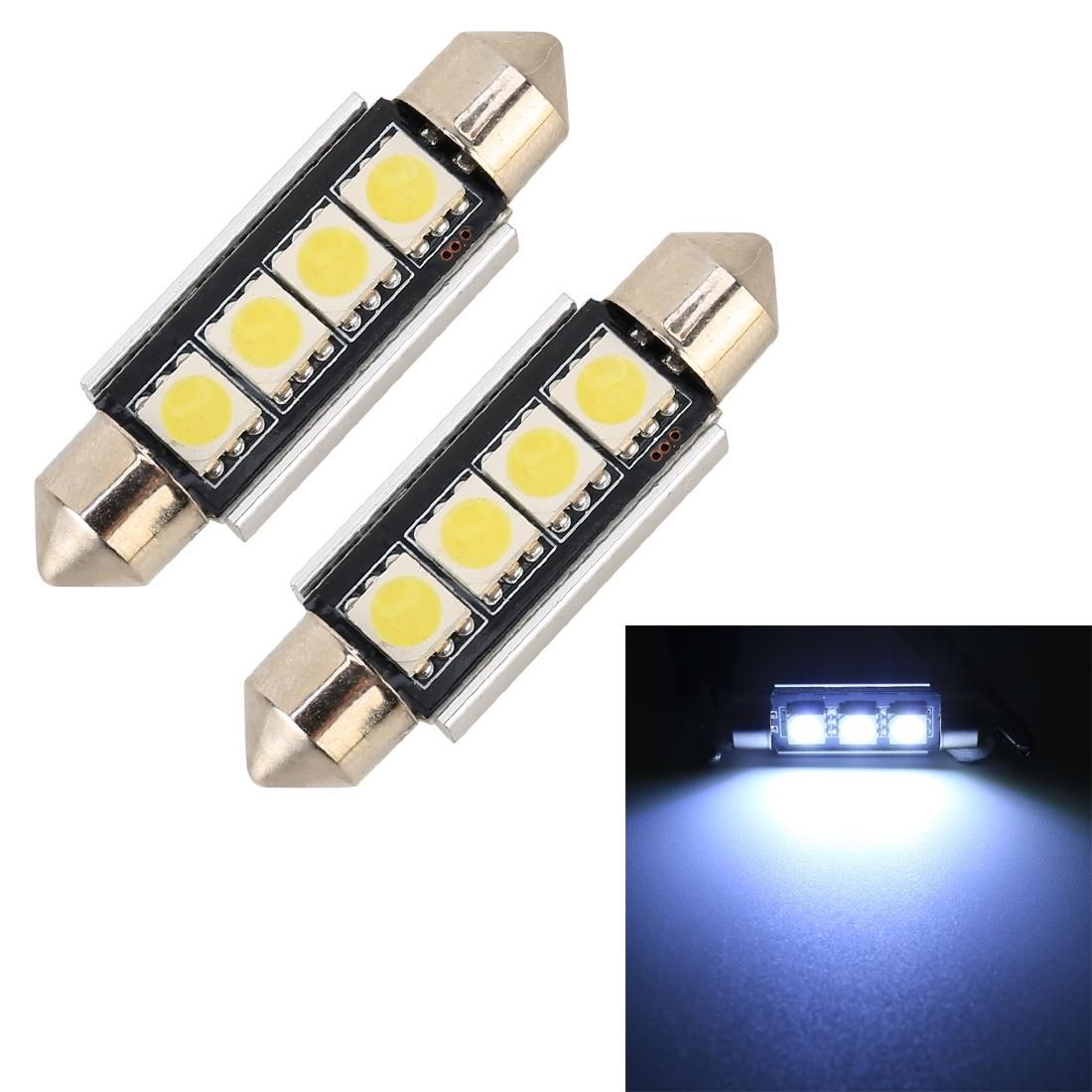 10 PCS 41mm DC12V / 1.7W / 7000K / 70LM 4LEDs SMD-5050 Car Reading Lamp (White Light)