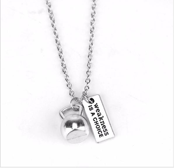 Sport Barbell Dumbbell Pendant Jewelry Lover Friend Bodybuilding Necklaces for Men Women (N251)