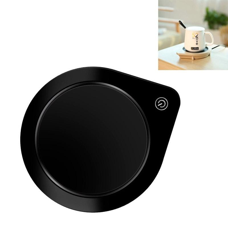 55 Degree Constant Temperature Heating Milk Cup Heater Coaster CN Plug, Style:Coaster (Black)