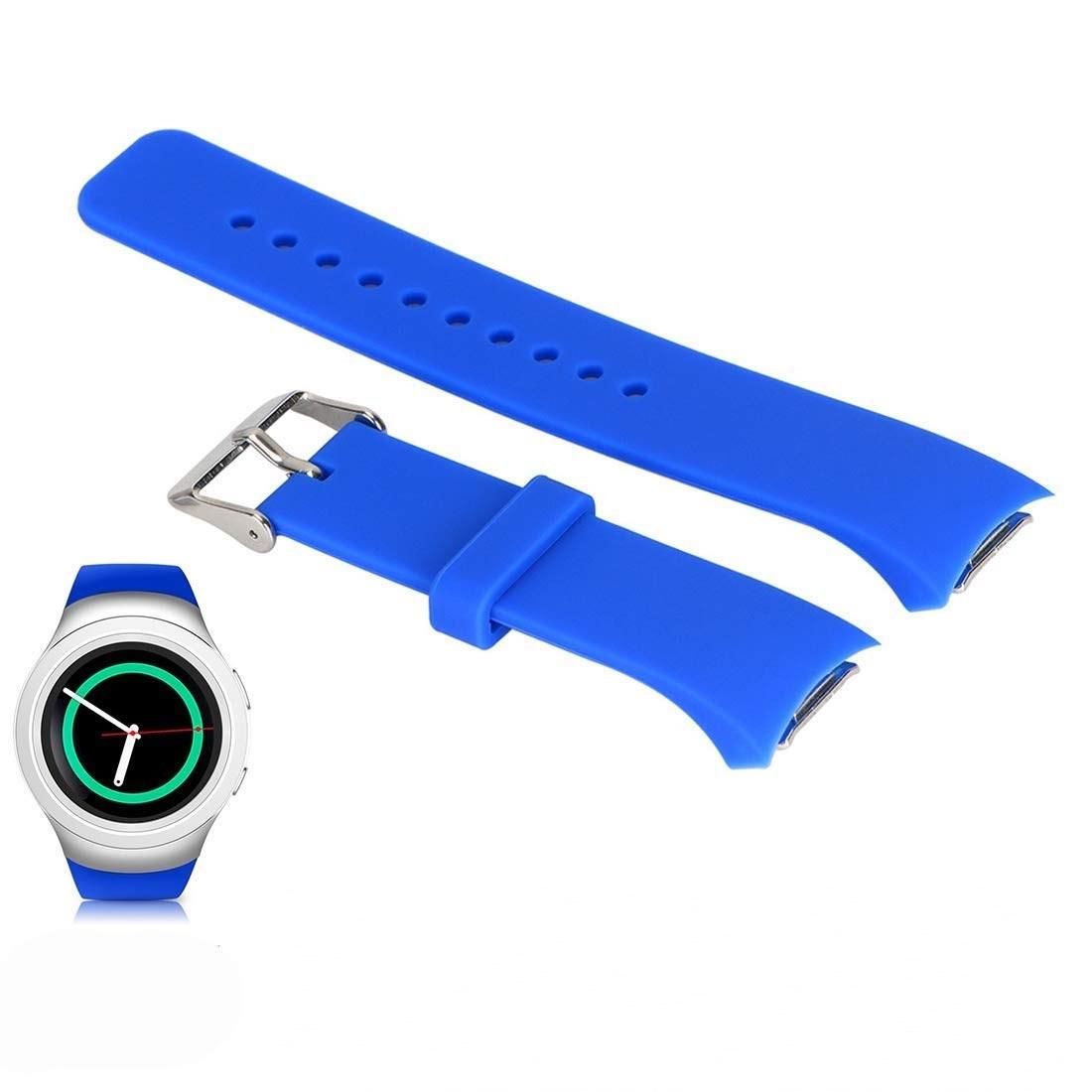 Solid Color Wrist Strap Watch Band for Galaxy Gear S2 R720 (Blue)