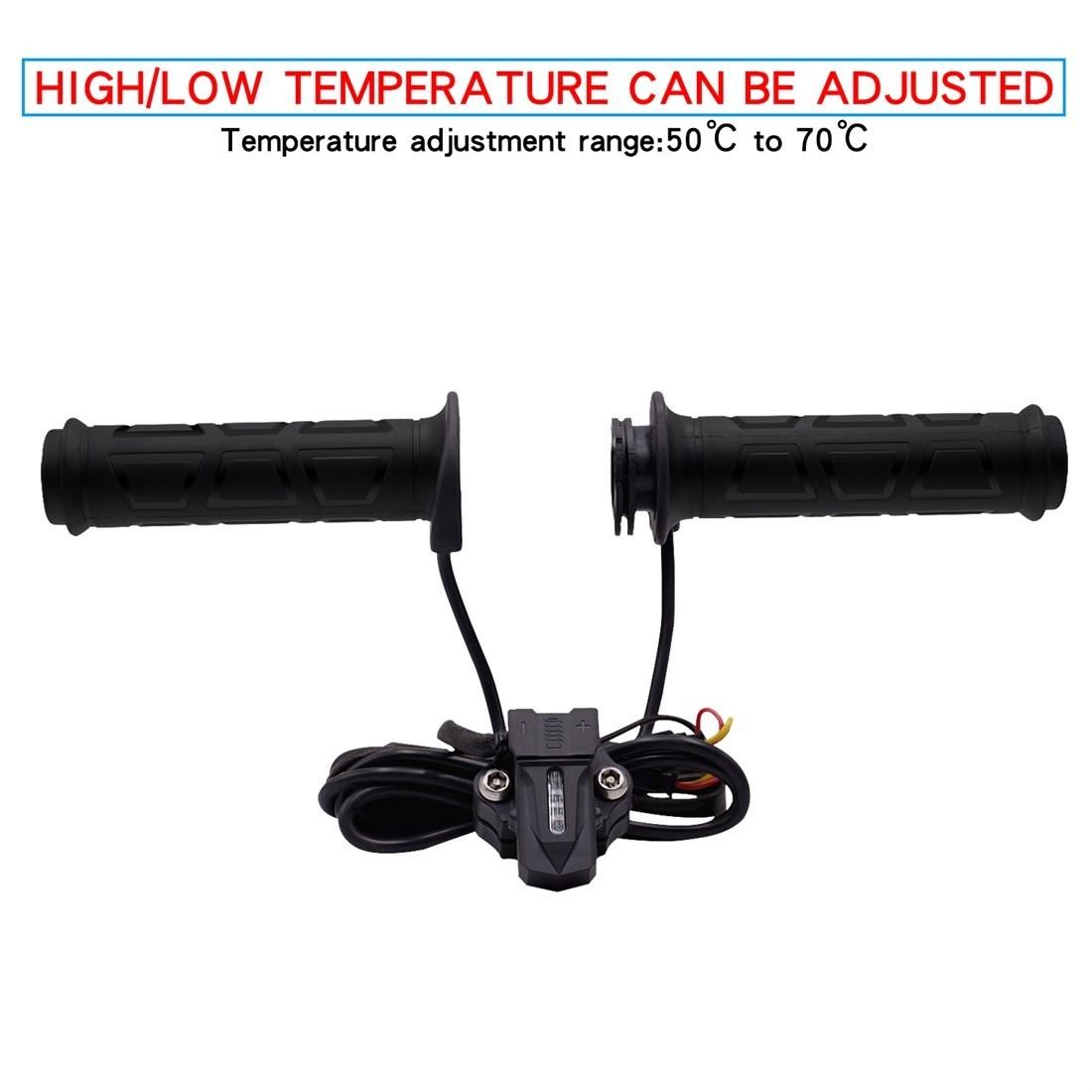 CS-095C1 Multi-function Motorcycle Modified Adjustable Temperature Electric Heating Hand Cover Heated Grip Handlebar, Support 5 Gear Adjustion