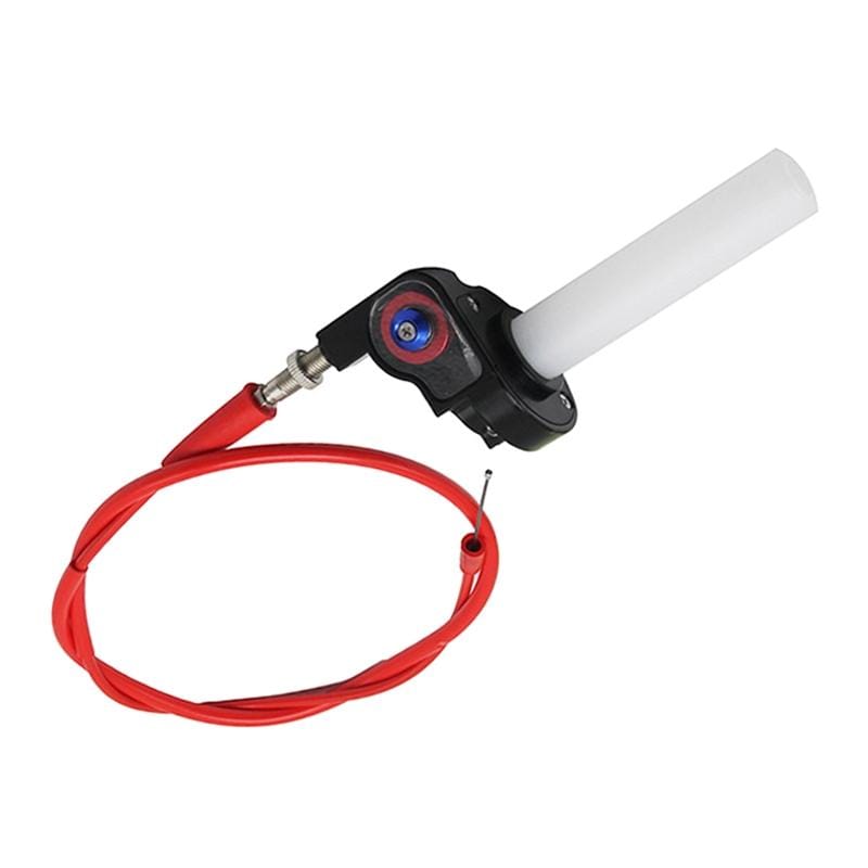 Off-road Motorcycle Modified 22mm Handle Throttle Clamp Hand Grip Big Torque Oil Visual Throttle Accelerator for with Cable (Gold with Yellow Throttle Cable)