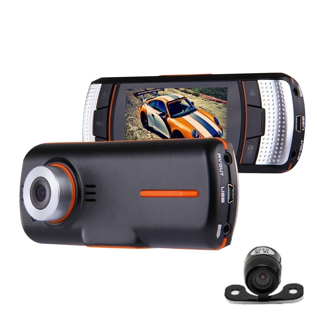 A1 Car DVR Camera 2.7 inch LCD Full HD 1080P 2 Cameras 170 Degree Wide Angle Viewing, Support Night Vision / Motion Detection / TF Card / HDMI / G-Sensor