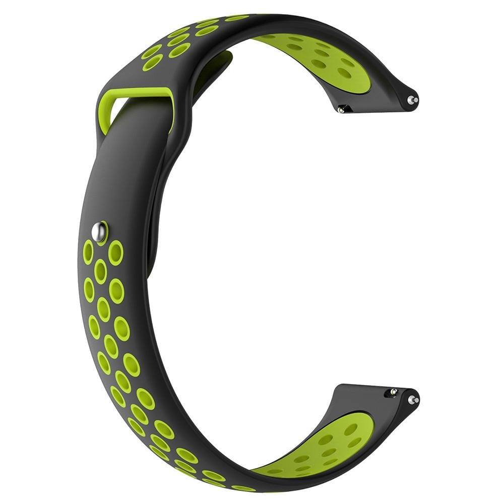 For Garmin Vivoactive3 Two-colors Replacement Wrist Strap Watchband (Black Lime)