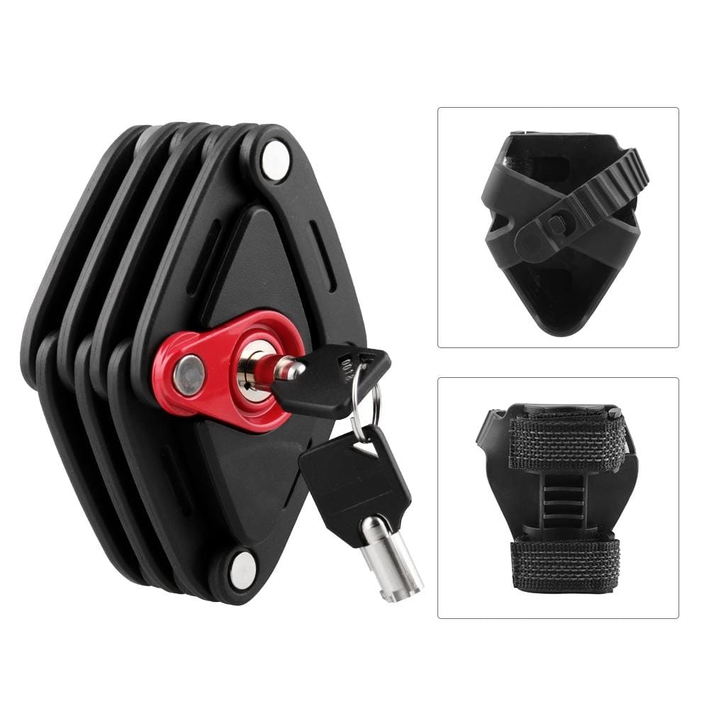 Foldable Motorcycle Lock Bike Lock Strong Security Anti-theft Lock with 2 Keys