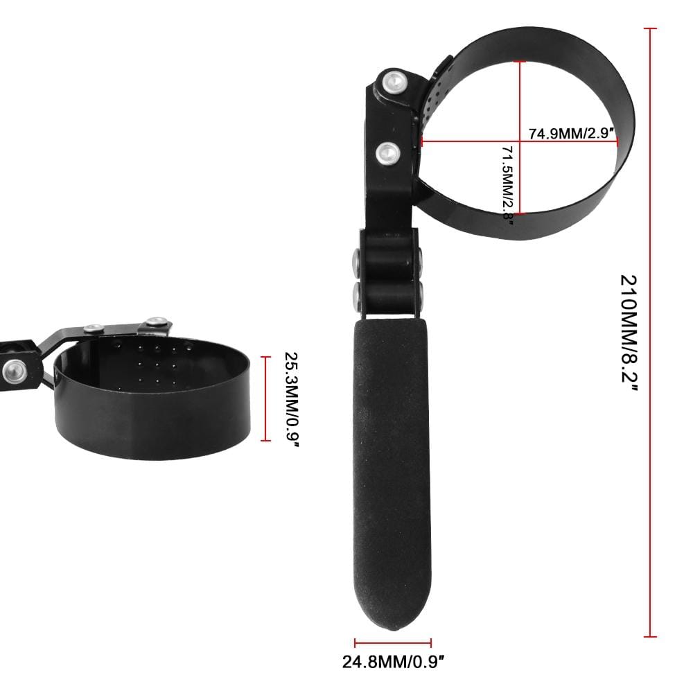 Car Oil Filter Rotating Wrench 57-70mm for 3.625 Standard Filter