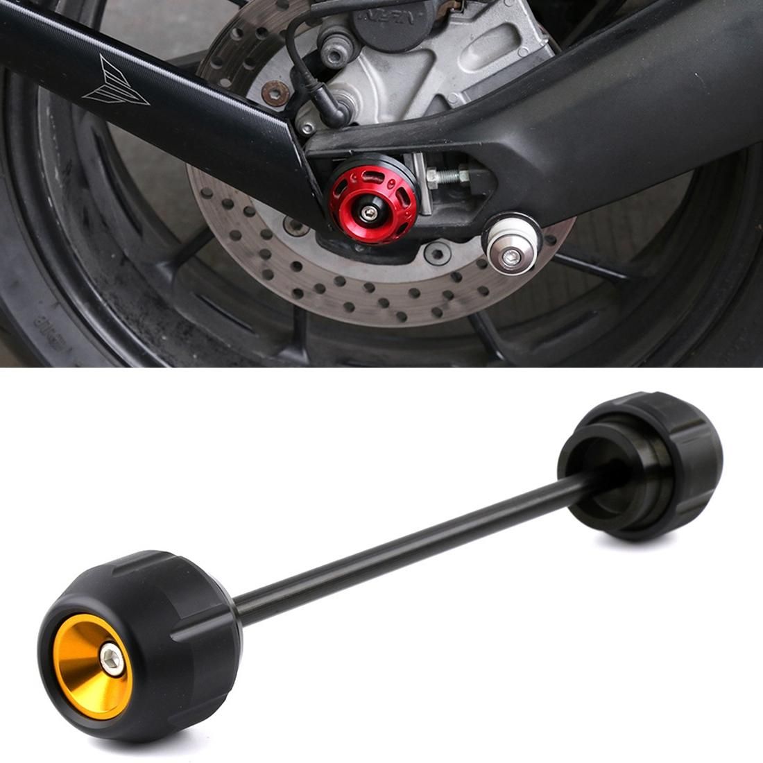 Modified Front Wheels Drop Resistance Aluminum Alloy Ball Crash Protection Bars for Yamaha MT-09 (Gold)