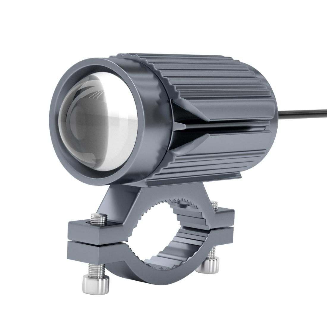 CS-1123A1 Motorcycle Electric Car Universal External LED Three-color Headlights Lens Spotlight, Handlebar Version
