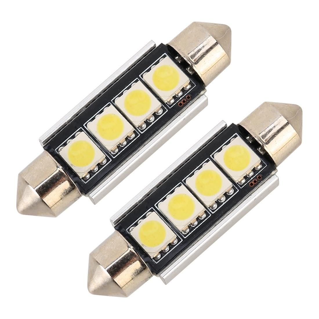 10 PCS 41mm DC12V / 1.7W / 7000K / 70LM 4LEDs SMD-5050 Car Reading Lamp (White Light)