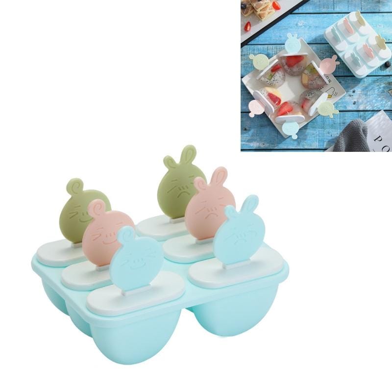 Creative Cute DIY Cartoon Combination Popsicle Ice Cream Mould, Style:Popsicle (Blue)