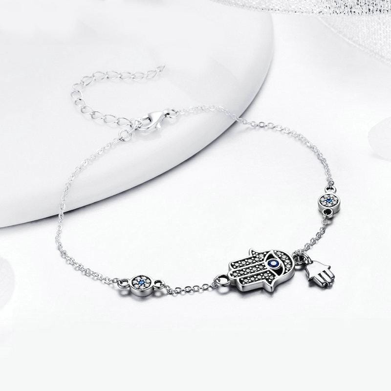 Hand of Fatima S925 Sterling Silver Bracelet