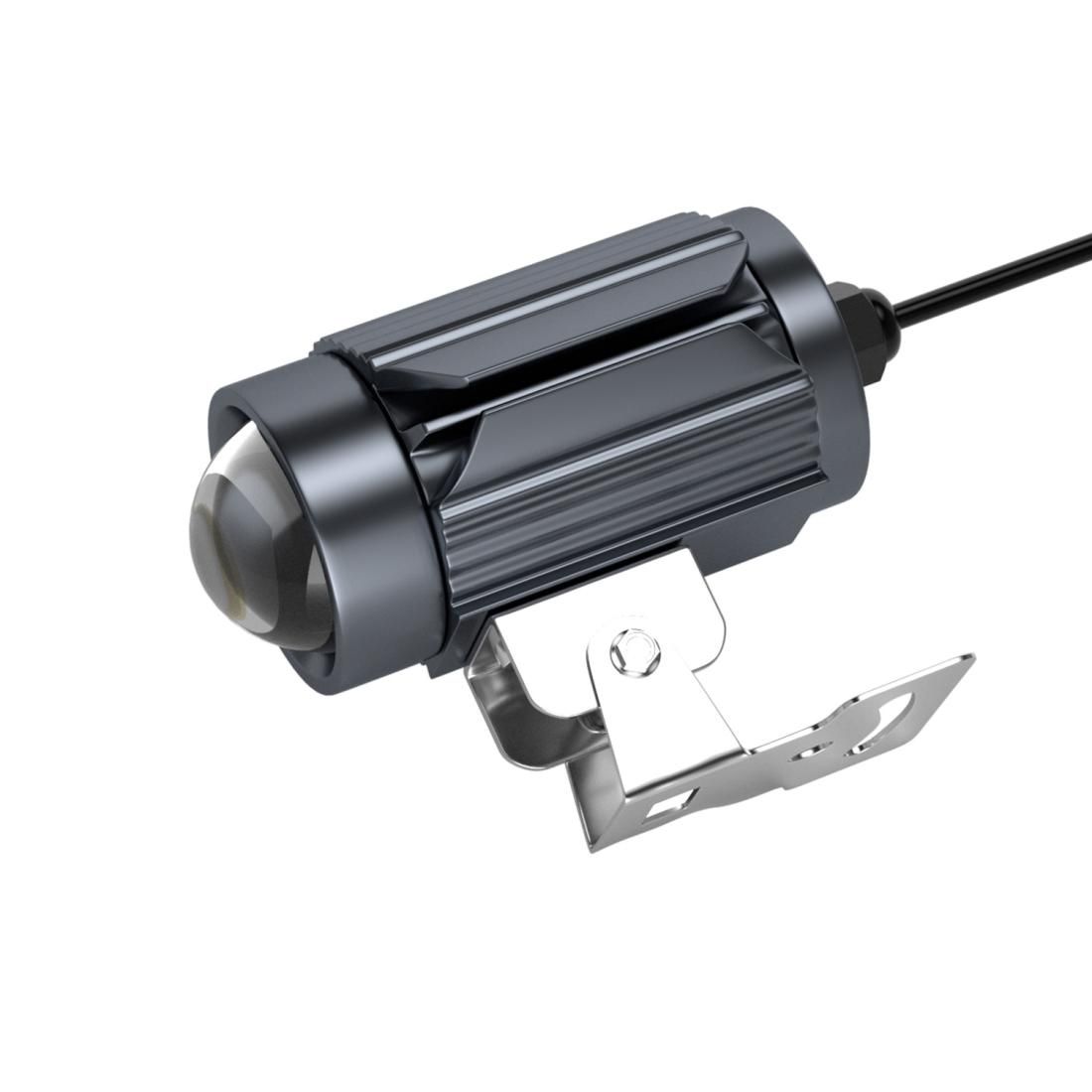 CS-1123B1 Motorcycle Electric Car Universal External LED Three-color Headlights Lens Spotlight, Rearview Mirror Version