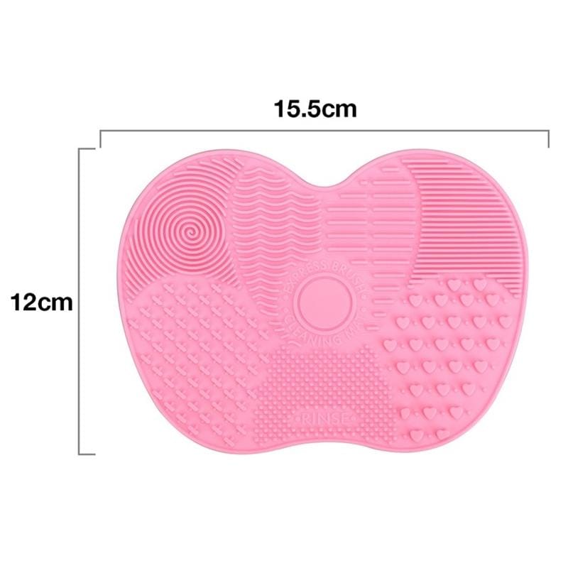 Silicone Brush Cleaner Mat Washing Tools for Cosmetic Make up Eyebrow Brushes Cleaning Pad Scrubber Board Makeup Clean Tool (Green)