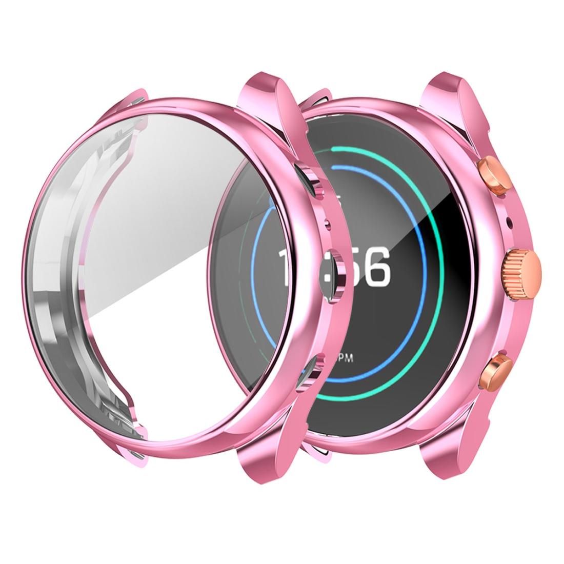 Suitable for Fossil Watch FTW 6022 Female 41mm Electroplated Full-shell TPU Anti-fall Protective Sleeve (Pink)