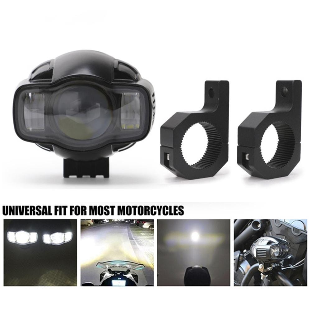 Speedpark Motorcycle Fog Light 22-40mm USB LED Motorcycle Spotlight with Bracket for Yamaha / Kawasaki / BMW / Honda