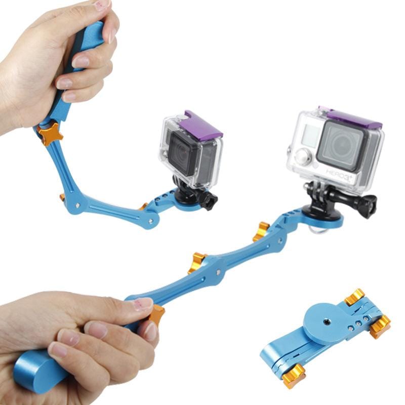 TMC HR209 Foldable Pocket Stabilizer Grip Mount Monopod for GoPro HERO4 /3+ /3 /2 (Blue)