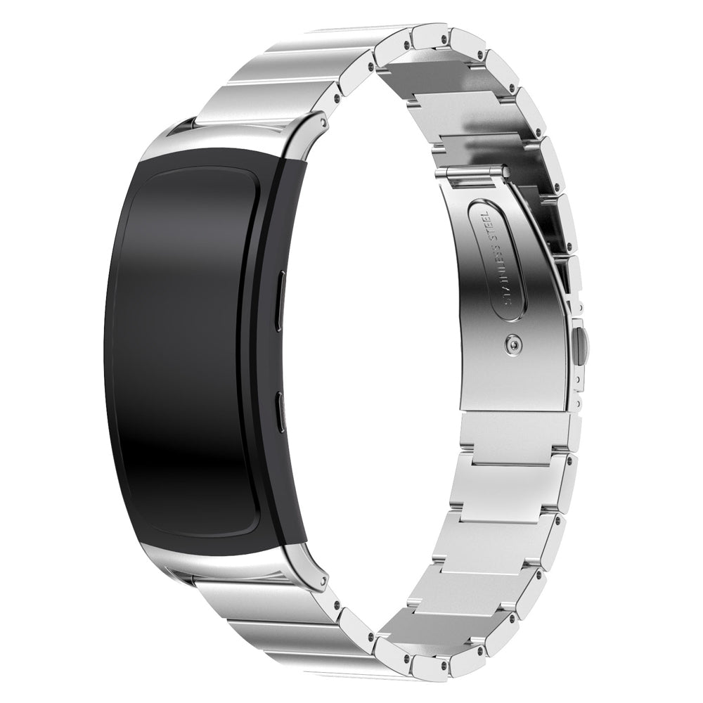 316L Stainless Steel Strap with Butterfly Buckle for Samsung Gear Fit 2 SM-R360 - Silver Color