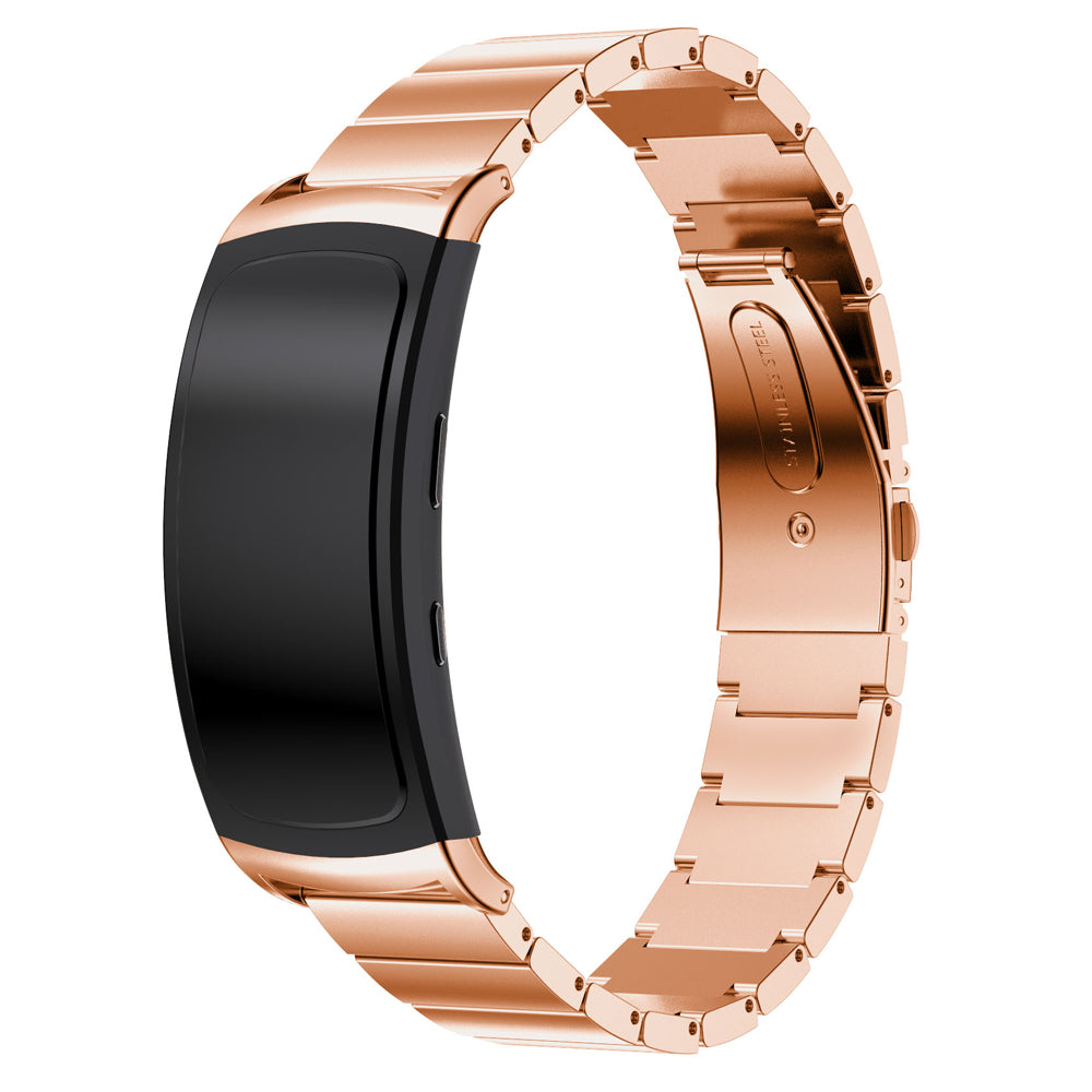 316L Stainless Steel Bracelet Strap with Butterfly Buckle for Samsung Gear Fit 2 SM-R360 - Rose Gold Color