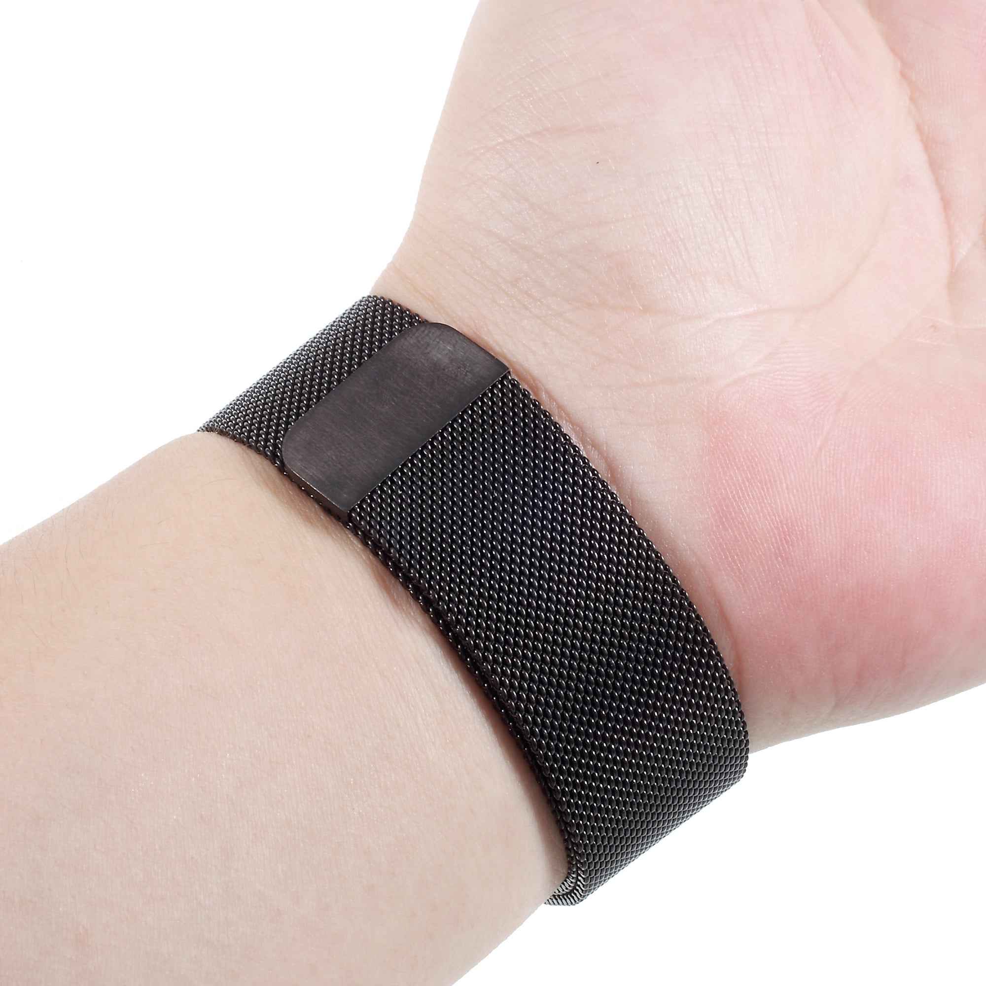 XINCUCO Magnetic Milanese Loop Metal Watch Strap for Apple Watch Series 8 45mm / Ultra 49mm / 7 45mm / Series 6 SE SE (2022) 5 4 44mm / Series 3 2 1 42mm - Black