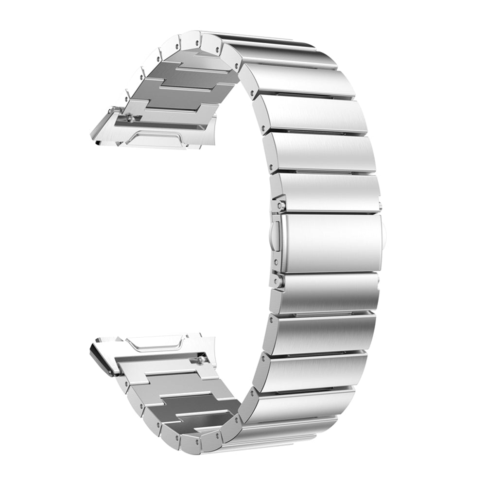 Classic Stainless Steel Watch Strap + Connector for Fitbit Ionic - Silver Color