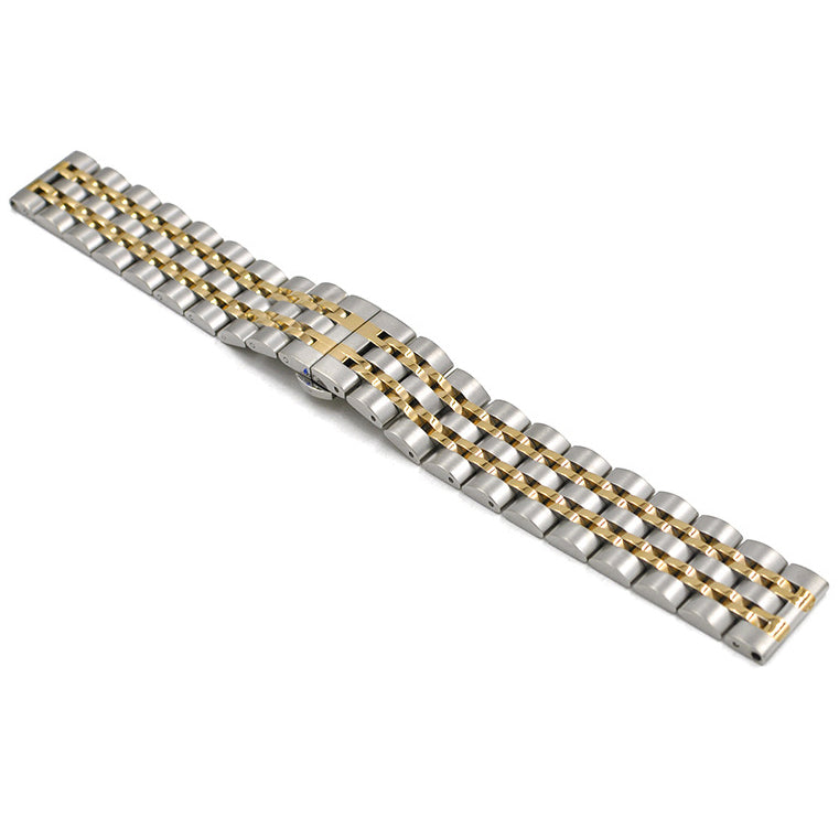 22mm Butterfly Buckle Stainless Steel Watch Band Strap for Samsung Galaxy Watch 46mm - Gold / Silver