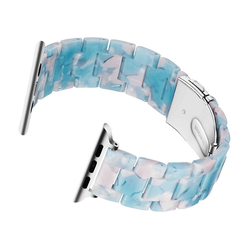 22mm Breathable Resin Watch Band Strap for Huawei Watch GT/Watch 2 Pro/Samsung Gear S3 Frontier/Gear S3 Classic - White/Blue