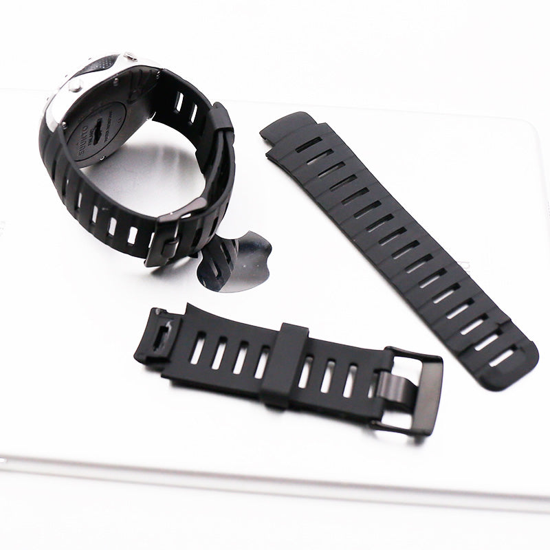 Silicone Wrist Strap Smart Watch Band Replacement for SUUNTO X-LANDER - Black