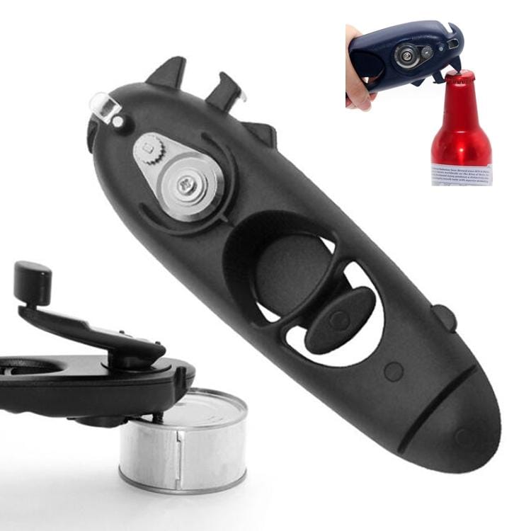 8 in 1 Stainless Steel Multifunctional Hand-canned Bottle Opener (Dark Blue)