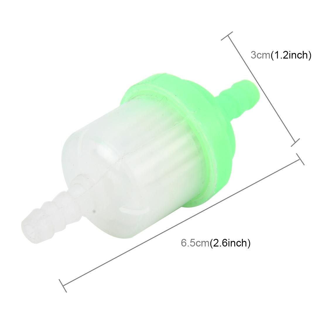 10 PCS Motorcycle Green Cylinder Shape Gas Inline Fuel Filter for CG125