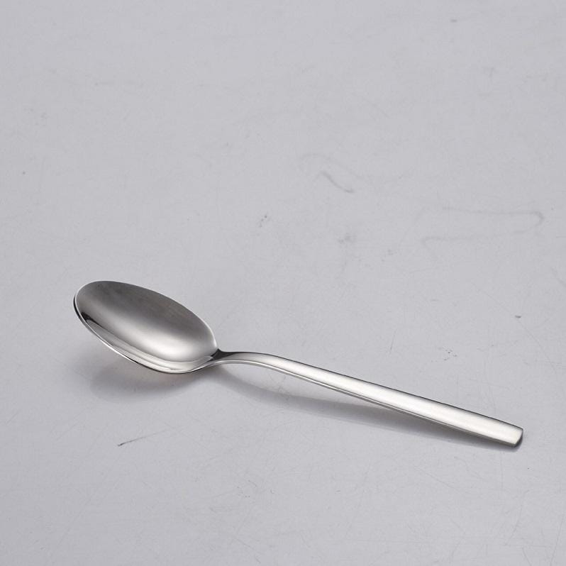 2 PCS Stainless Steel Long-Handled Ice Spoon Soup Spoon Coffee Dessert Western Food Spoon