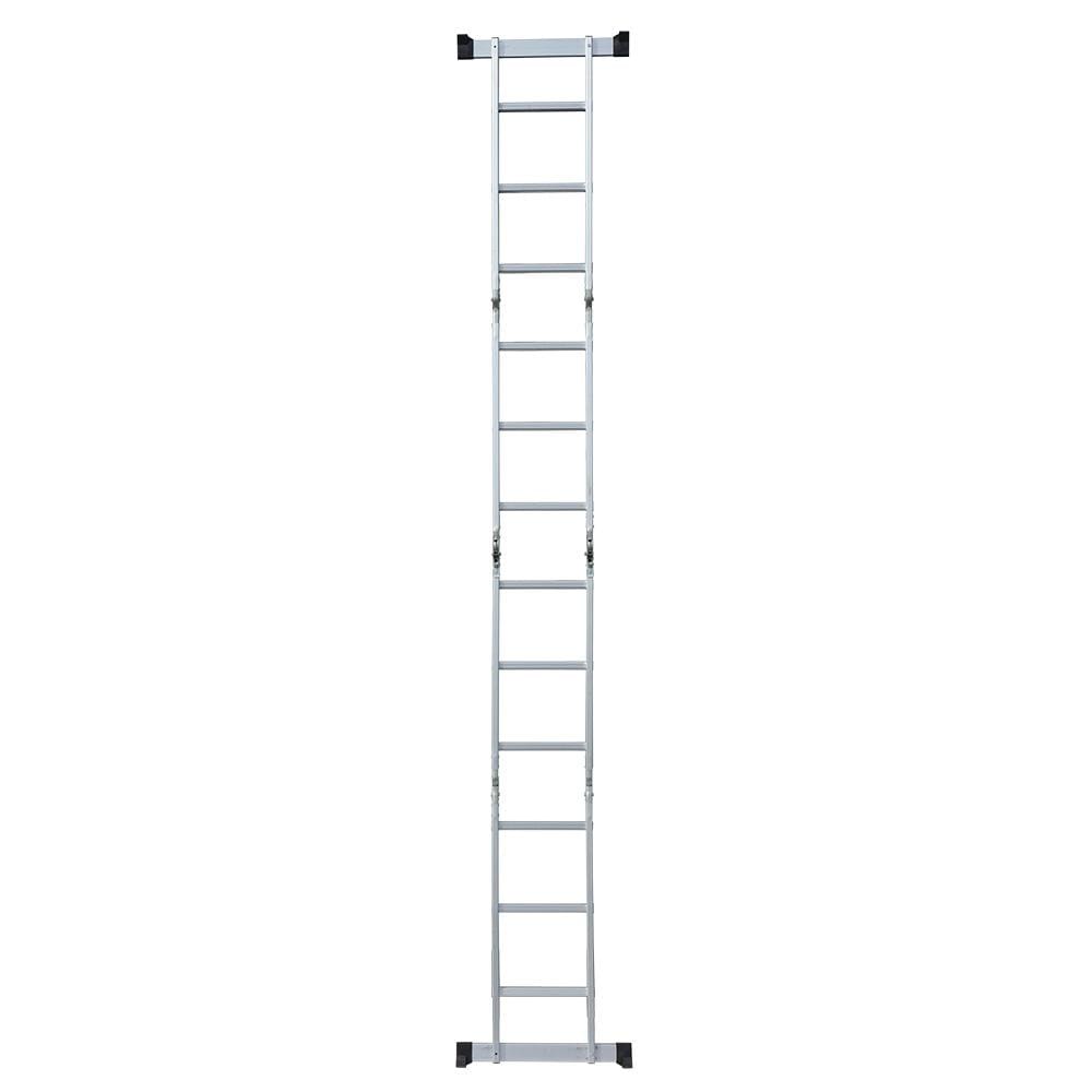 12.2ft Household Multifunctional Aluminum Alloy Small Joint Foldable Telescopic Ladder 12-step Unloading Ladder