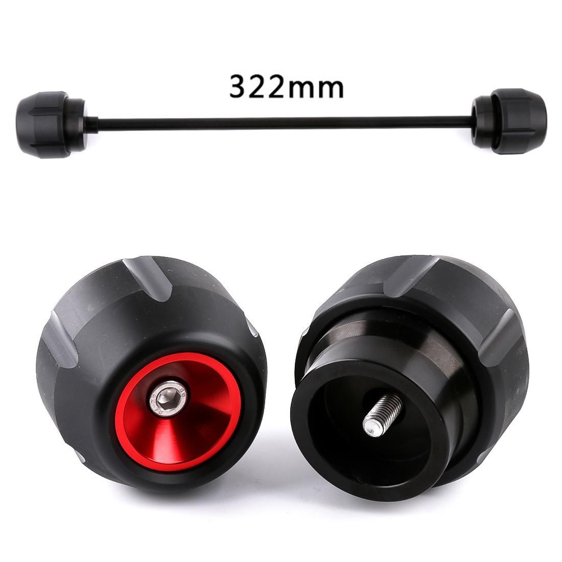 Modified Rear Wheels Drop Resistance Aluminum Alloy Ball Crash Protection Bars for Yamaha FZ09 MT-09 (Black)