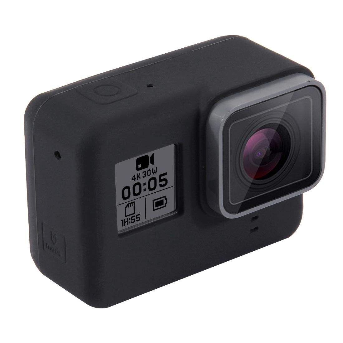 Silicone Protective Case with Lens Cover for GoPro HERO7 Black /7 White / 7 Silver /6 /5 (Magenta)