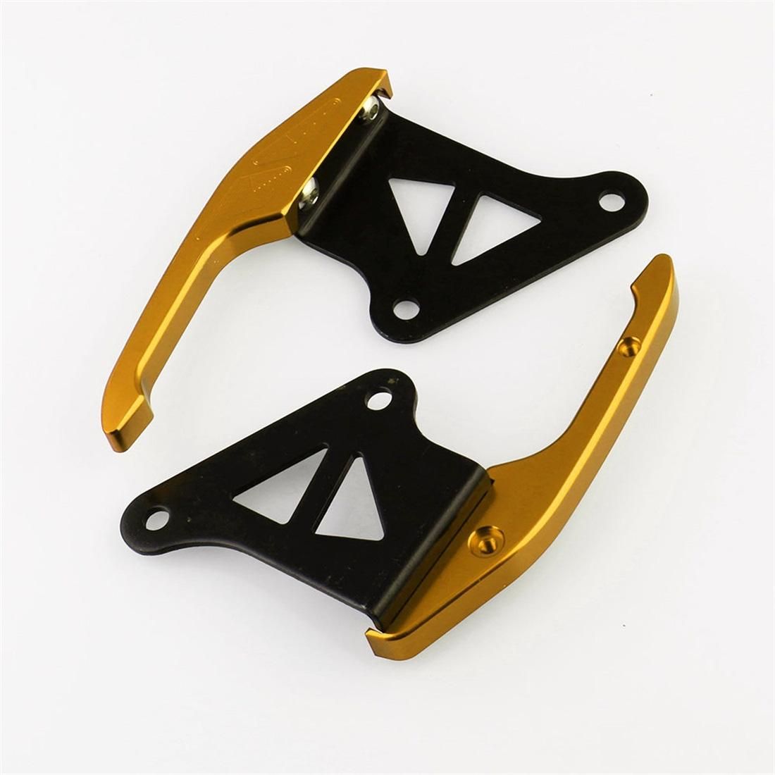 Modified Motorcycle Aluminium Alloy Rear Seat Pillion Grab Rail Bars Handle (Gold)